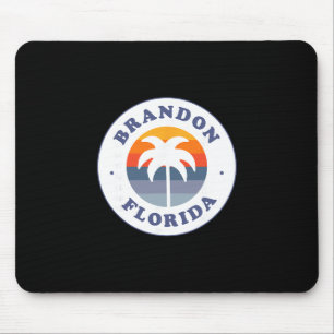 Brandon Florida Fl Retro Sonnenuntergang Palme Sou Mousepad