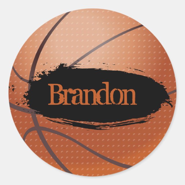 Brandon Grunge Style Basketball Sticker 1 (Vorderseite)