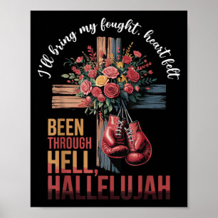 Brandon Hard kämpfte Hallelujah Lob Jesus Christus Poster
