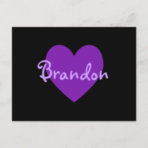 Brandon in Lila Postkarte