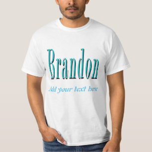 Brandon, Logo, personalisieren mit Ihrem Text, T-Shirt