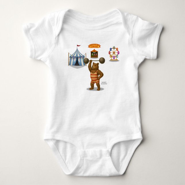 Brandon, Zirkus-Starkbär Baby Strampler (Vorderseite)