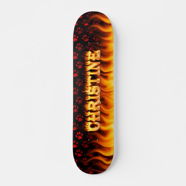 Brandschutz und Flammendesign Skateboard (Vorne)