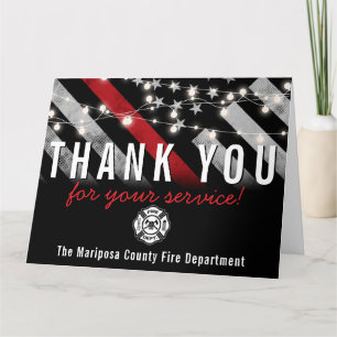 Brandschutzabteilung - Erste Reaktion Dankeskarte