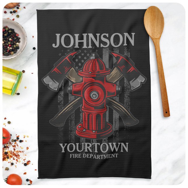 Brandschutzbehörde Hydrant USA Flag Geschirrtuch (Von Creator hochgeladen)