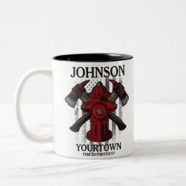 Brandschutzbehörde Hydrant USA Flag Zweifarbige Tasse