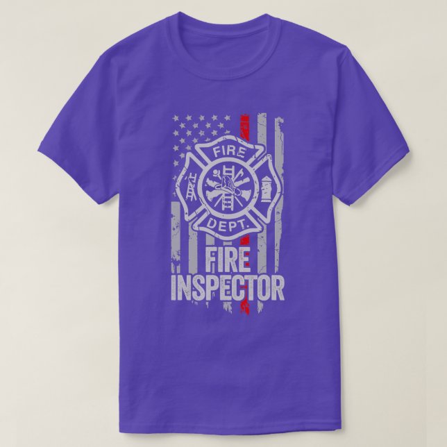 Brandschutzinspektion der Red Thin Line T-Shirt (Design vorne)