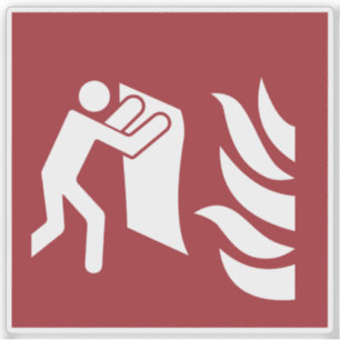 Brandschutzschild Aufkleber