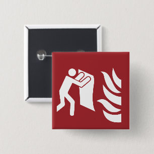 Brandschutzschild Button