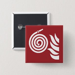 Brandschutzschild Button