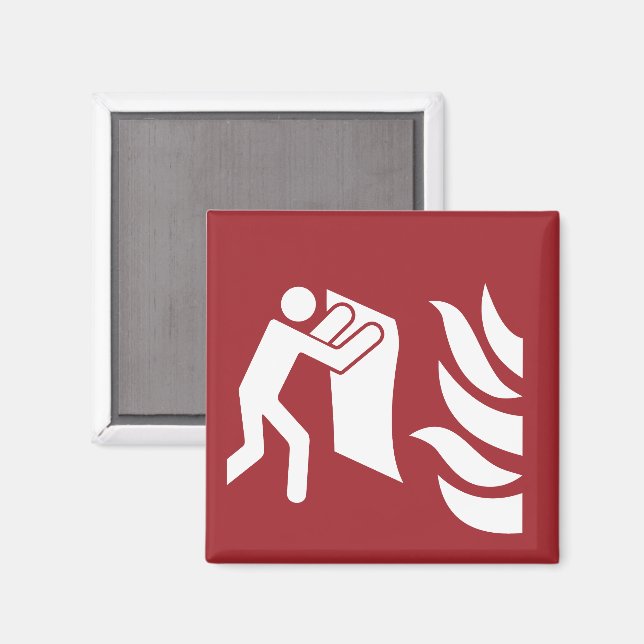 Brandschutzschild Magnet (Vorderseite/Rückseite)
