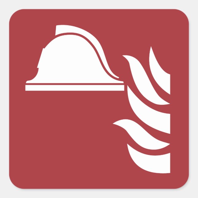 Brandschutzschild Quadratischer Aufkleber (Vorderseite)