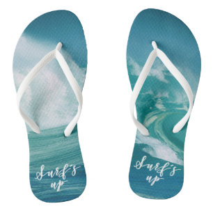 Brandung herauf Spaß-Typografie u. Zitat Flip Flops