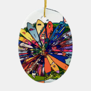 Brandung oben auf Maui Keramik Ornament