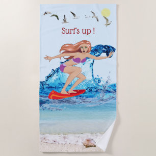Brandung oben! strandtuch