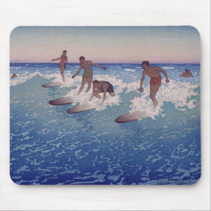 "Brandung-Reiter, Honolulu" - Mousepad