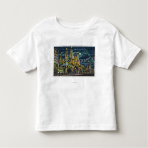 Brandungs-Alleen-Ansicht von Luna Park Eingang an Kleinkind T-shirt