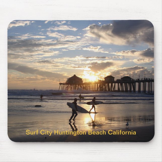 Brandungs-Stadt Huntington Beach Kalifornien Mousepad (Vorne)