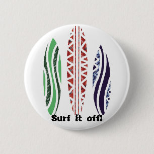 Brandungsbretter, surfen es weg! Knopf Button