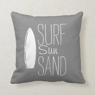 Brandungsun-Sand-Kissen-Grau Kissen