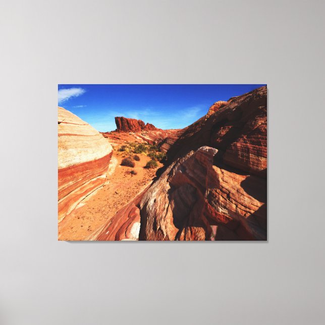 Brandwelle 4 Valley Fire Overton Nevada Landschaft Leinwanddruck (Vorderseite)