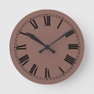 Brandy Solid Color Runde Wanduhr