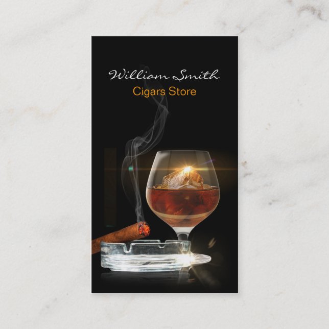 Brandy/Zigarrengeschäft Visitenkarte (Vorderseite)