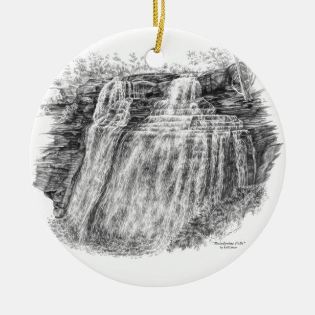 Brandywine Falls (CVNP) Keramik Ornament (Vorne)