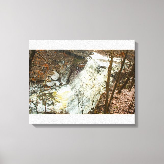 Brandywine Falls in Winter, Ohio Leinwanddruck (Vorderseite)
