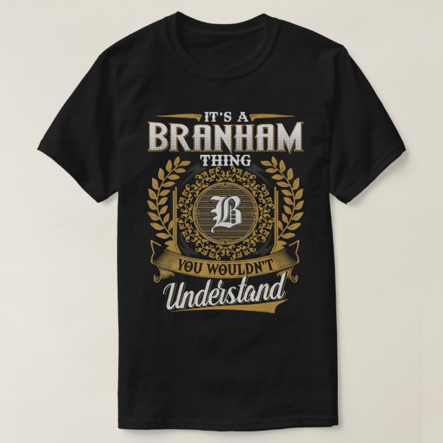 BRANHAM Familie Nachname BRANHAM Nachname Personal T-Shirt (Design vorne)
