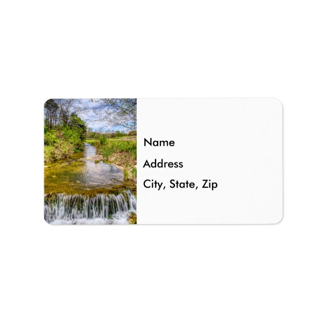 Branson Fall Creek Stream Adressaufkleber (Vorne)