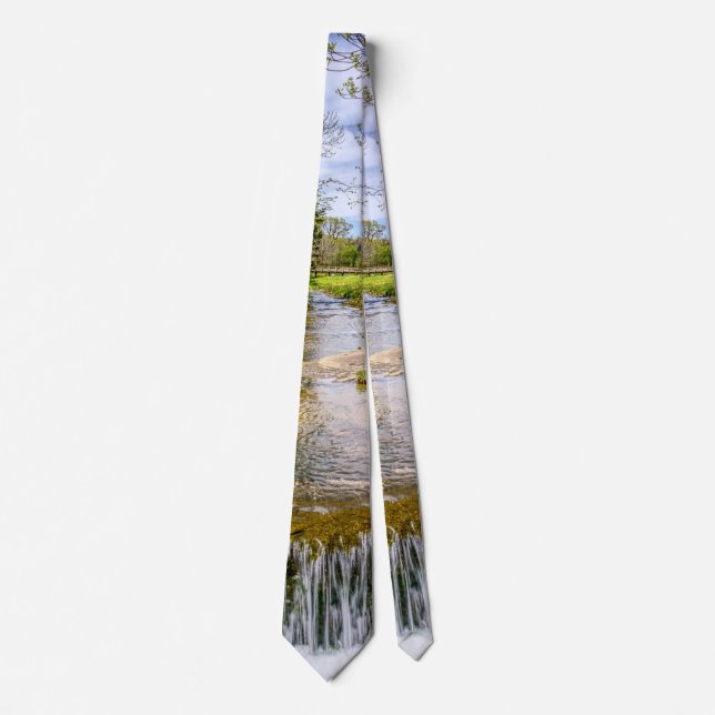 Branson Fall Creek Stream Neck Tie Krawatte (Vorderseite)