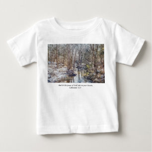 Branson Fall Creek Winter Snow Painterly Kleinkind Baby T-shirt