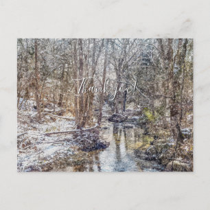Branson Fall Creek Winterschnee Herzlichen Dank Postkarte