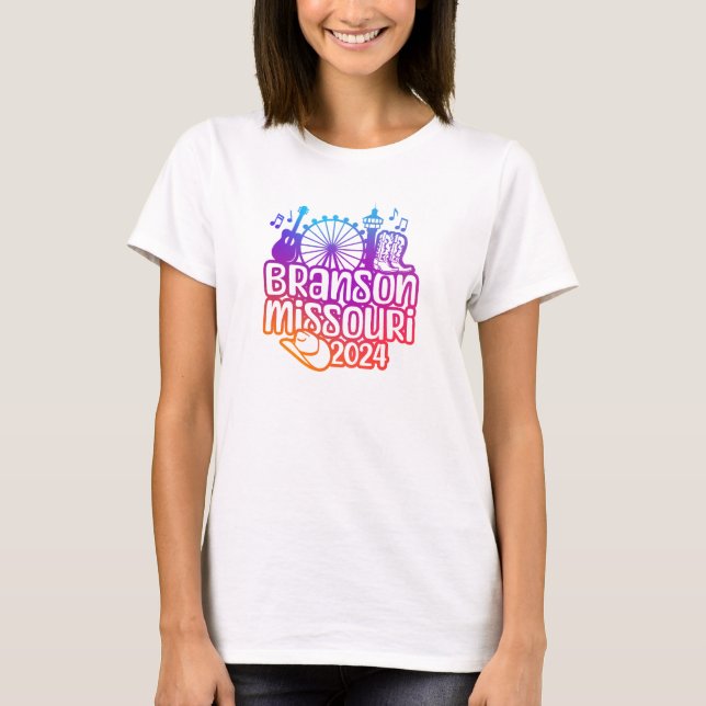 Branson Missouri 2024 für Familienausflug T-Shirt (Vorderseite)
