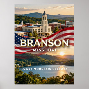 Branson Missouri Ozark Unterhaltung Reise Poster