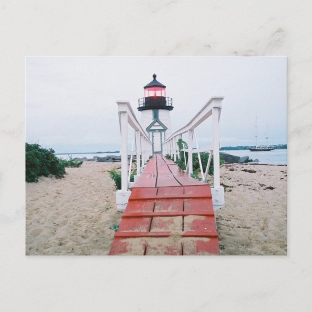Brant Point in der Abenddämmerung Postkarte (Vorderseite)
