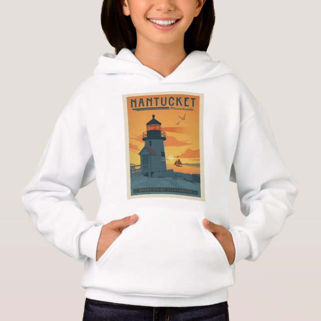 Brant Point Lighthouse | Nantucket MA Hoodie (Vorderseite)