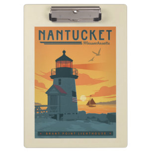 Brant Point Lighthouse Nantucket MA Klemmbrett