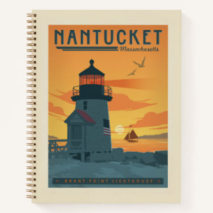 Brant Point Lighthouse   Nantucket MA Notizbuch