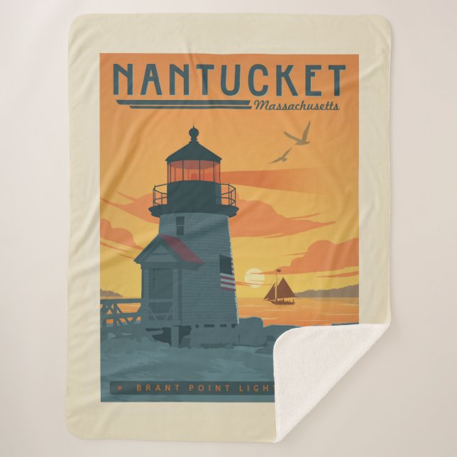 Brant Point Lighthouse | Nantucket MA Sherpadecke (Vorderseite)