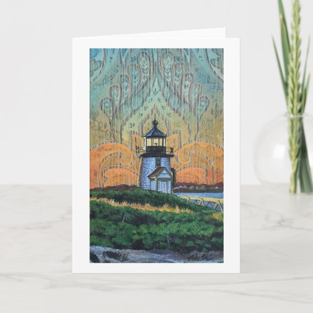 Brant Point Lighthouse Painting, Nantucket, MA Karte (Vorderseite)