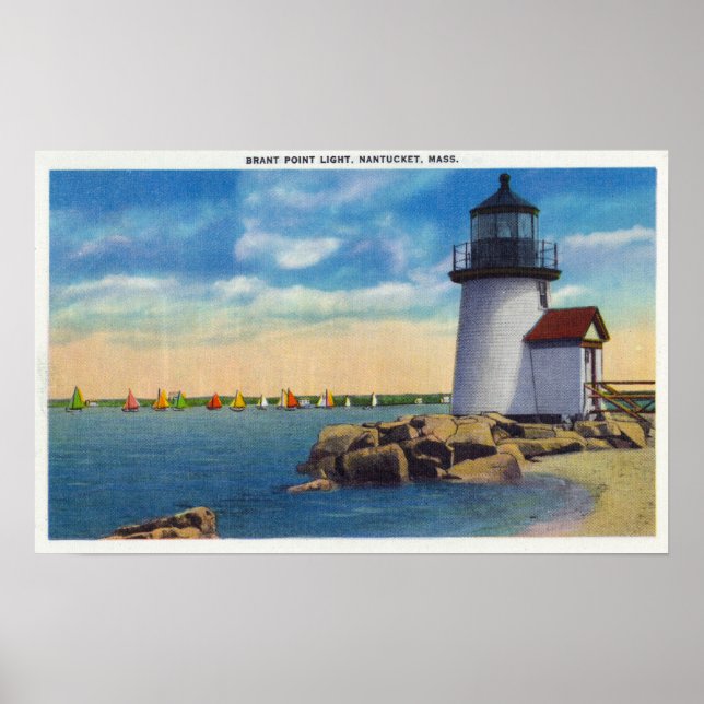 Brant Point Lighthouse Scene Poster (Vorne)