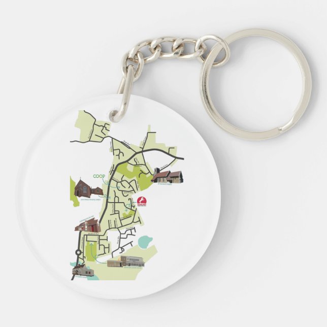 Brantham Acrylic Schlüsselanhänger (Rückseite)