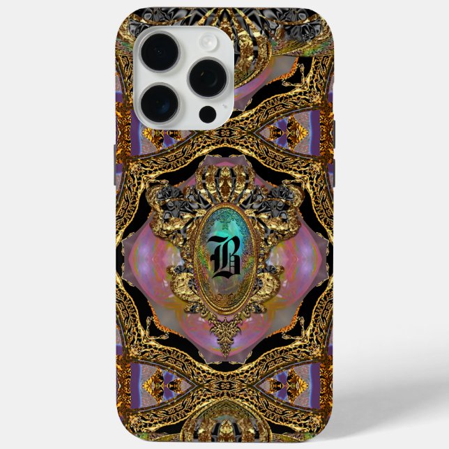 Branwenton Elegant Goth Monogram VII Case-Mate iPhone Hülle (Rückseite)