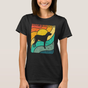 Braque Du Bourbonnais Vintag Sunset Mama Vater T-Shirt