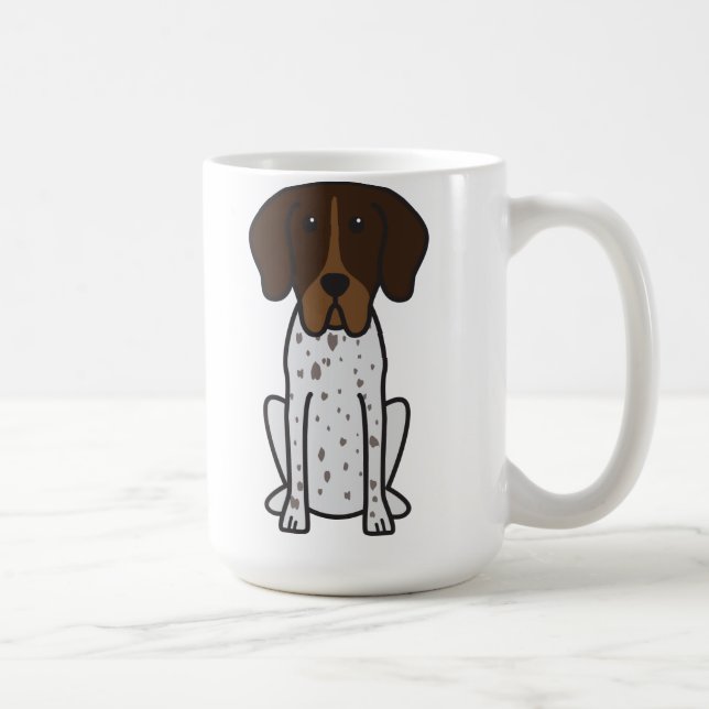 Braque Francais HundeCartoon Tasse (Rechts)