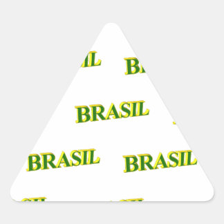 Brasil 3D Dreieckiger Aufkleber