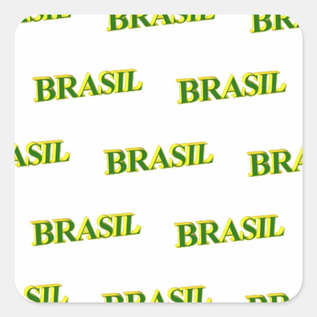 Brasil 3D Quadratischer Aufkleber (Vorderseite)