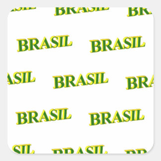 Brasil 3D Quadratischer Aufkleber